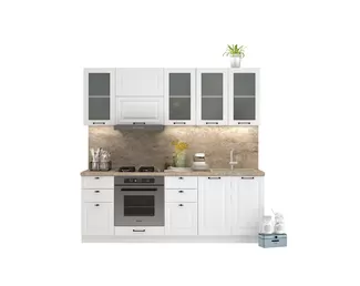 Кухня Ницца Royal 2.2м - Вариант 2 - Blanco