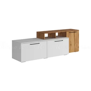 Тумба под ТВ Вильма - Дуб вотан / Белый (Рикко)