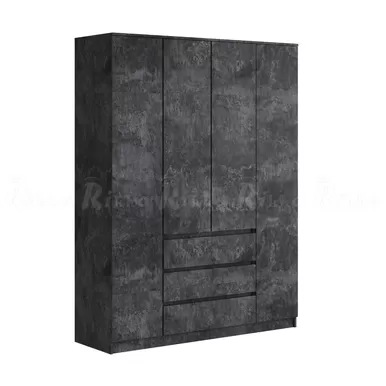 Шкаф 4 ств Аванта - Бетон темный (Рикко)