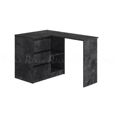 Стол угловой Аванта (3 ящика) - Бетон темный (Рикко)
