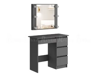 Косметический стол Аванта с подсветкой - Графит (Рикко)