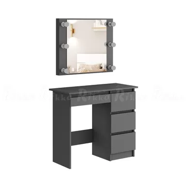 Косметический стол Аванта с подсветкой - Графит (Рикко)