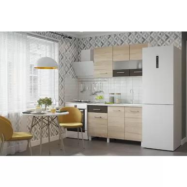 Кухонный гарнитур Trend 1.3 м - ЛДСП Венге/Сонома (Горизонт)