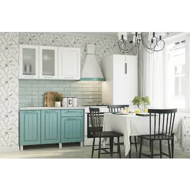 Кухонный гарнитур Trend 1.3 м - МДФ Арктик/Мурено (Горизонт)