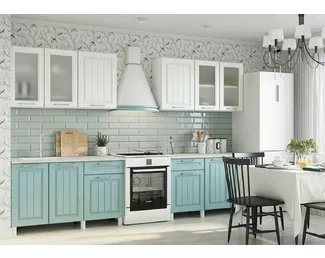Кухонный гарнитур Trend 2.6 м (1.3+1.3) - МДФ Арктик/Мурено (Горизонт)
