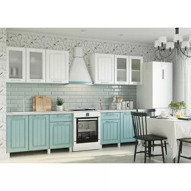 Кухонный гарнитур Trend 2.6 м (1.3+1.3) - МДФ Арктик/Мурено (Горизонт)