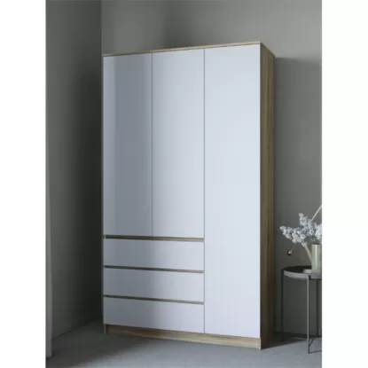 Шкаф Челси 1200 - Белый глянец холодный / Дуб сонома (МИФ)