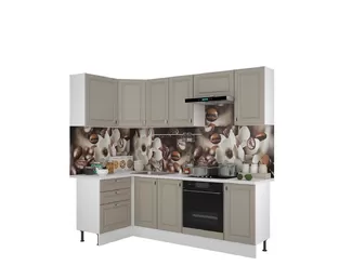 Кухня угловая Ева 1.2х2.4м - Мокко софт (Горизонт)