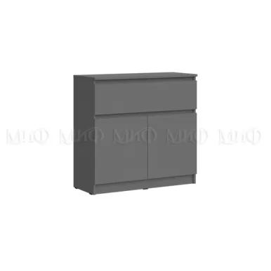 Комод Челси 800 (1 ящик, 2 двери) - Графит (МИФ)