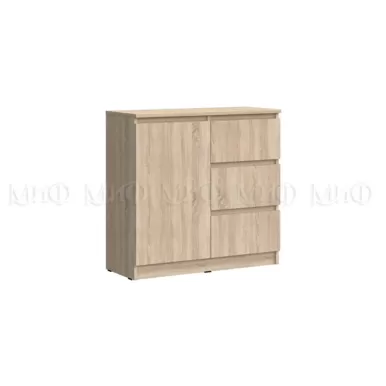 Комод Челси 800 (3 ящика, 1 дверь) - Дуб сонома (МИФ)