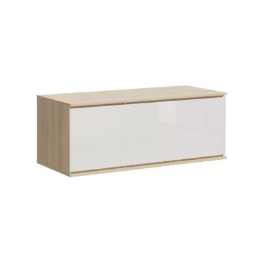 Антресоль Челси к шкафу (1200) - Белый глянец холодный / Дуб сонома (МИФ)