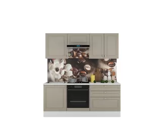 Кухня Ева 2.0м - Вариант 2 - Мокко софт (Горизонт)