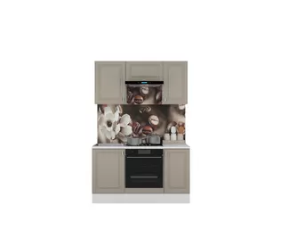 Кухня Ева 1.5м - Вариант 2 - Мокко софт (Горизонт)