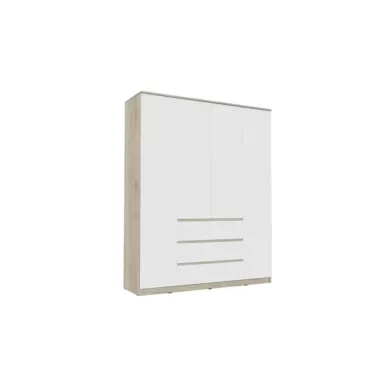 Шкаф 4-х ств. Челси 1600 - Белый глянец холодный / Дуб сонома (МИФ)