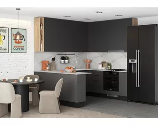 Кухня угловая YOURHOUSE 1.8х2.35х2.1м - Графит софт