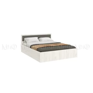 Кровать Фиеста New 1,6м с ПМ - Графит / Крафт белый (МИФ)