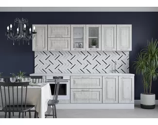 Кухня Классик 2.6м - Рустик серый (Горизонт)