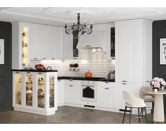 Кухня угловая CLASSIC 2.1х3.2м - Альберо серебро (МК Стиль)