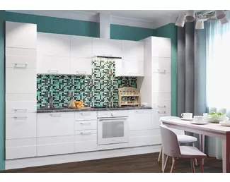 Кухня Люкс 3.0 - Белый глянец (Горизонт)