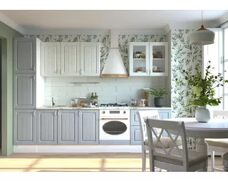 Кухня Принцесса 3.05м - Арктик/Серый (Горизонт)