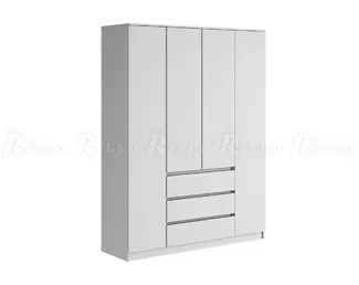 Шкаф 4 ств Аванта - Белый шагрень (Рикко)