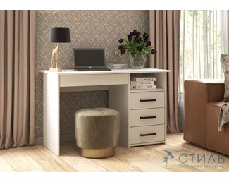 Стол письменный Лик-5 СП-3 - Белый гладкий (МК Стиль)