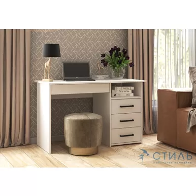 Стол письменный Лик-5 СП-3 - Белый гладкий (МК Стиль)