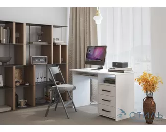 Стол компьютерный Лик-5 (СК-6) - Белый гладкий (МК Стиль)