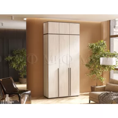 Шкаф 3-х створчатый Норд с антресолью (1200) - Дуб крафт белый (МИФ)