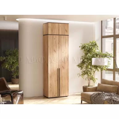 Шкаф 2-х створчатый Норд с антресолью (800) - Дуб крафт (МИФ)