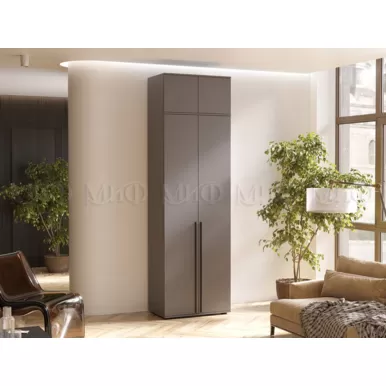 Шкаф 2-х створчатый Норд с антресолью (800) - Графит (МИФ)