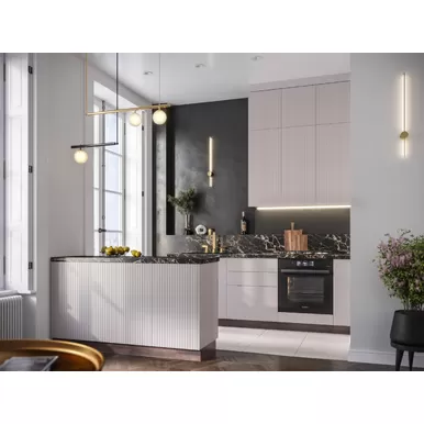 Кухня Сиэль 2.2м - Атласный серый