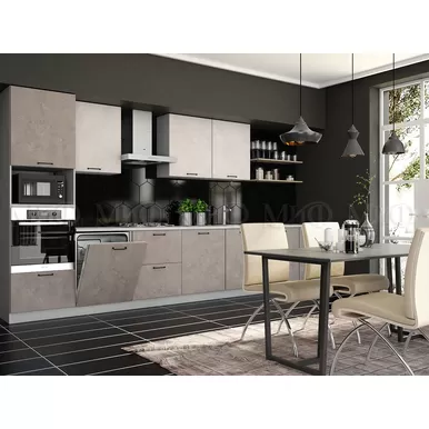 Кухня Техно 4.2м - Бетон светлый/Бетон темный (МИФ)