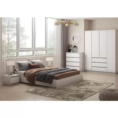 Спальный гарнитур Аванта - Белый шагрень (Рикко)