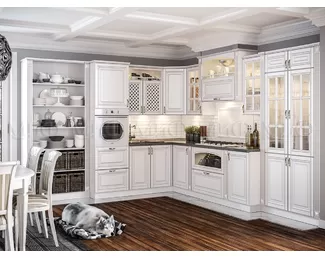 Кухня угловая Престиж 3.0х3.4м - Жемчуг шервуд (МИФ)