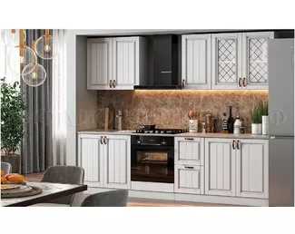 Кухня Настя 2.6м - Жемчуг шервуд (МИФ)