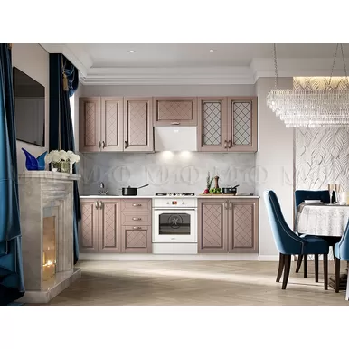 Кухня Ирина 2.4м - Трюфель (МИФ)