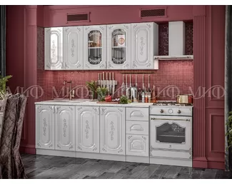 Кухонный гарнитур Лиза-2 1.8м - Белый глянец холодный (МИФ)