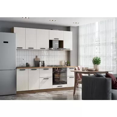 Кухня Пасаденна 2.4м ЛДСП - Шелковый камень (Стендмебель)