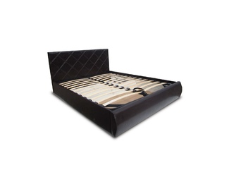 Кровать Эко 1400 ПМ - Кожзам коричневый (М-Стиль)