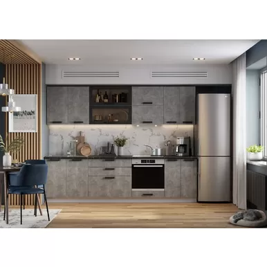 Кухня Пасаденна 2.8м ЛДСП - Ателье светлое (Стендмебель)