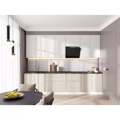 Кухня Орлеан 3.0м - Кантри белый/Кантри милк (Стендмебель)