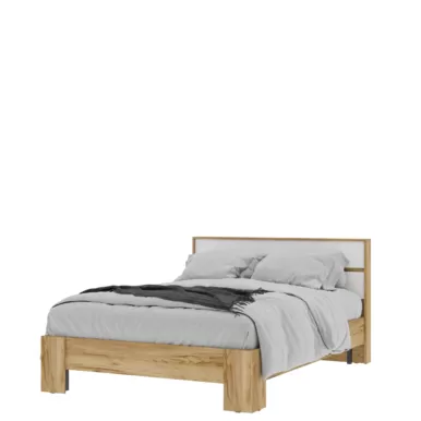 Кровать Хелен КР-02 - Белый/Дуб Крафт золотой (Стендмебель)