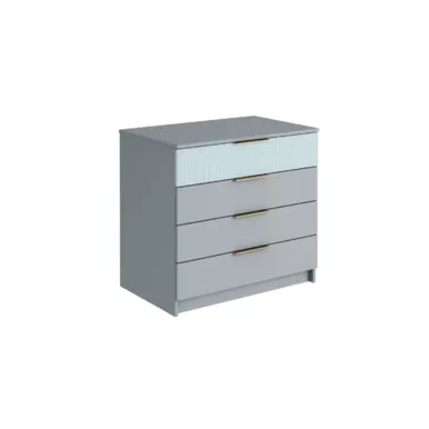 Комод ДЖЕРСИ КМ-001 - Шиншилла Серая / Матовая Скай (МК Стиль)