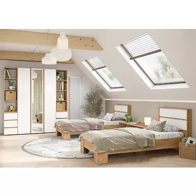 Детская Хелен - Комплект 1 - Белый/Дуб крафт золотой (Стендмебель)