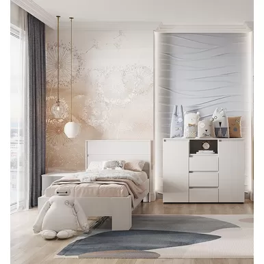 Детская Хелен - Комплект 4 - Белый (Стендмебель)