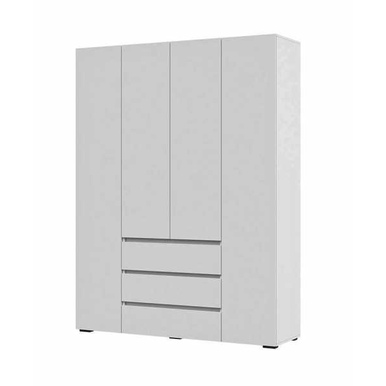 Шкаф 4х створчатый с ящиками Хелен ШК-05 - Белый (Стендмебель)