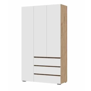 Шкаф 3х створчатый Хелен ШК-06 - Белый/Дуб крафт золотой (Стендмебель)