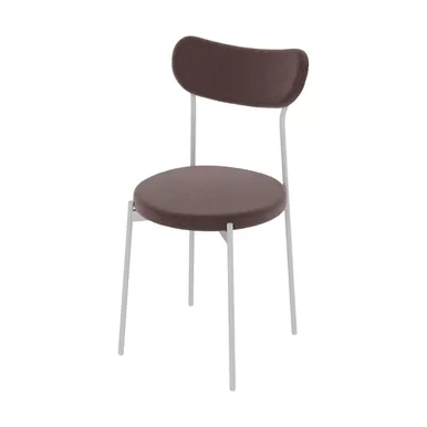 Стул Стивен Стиль - Белый/Велюр Какао (тип 2) (MK STATUS)