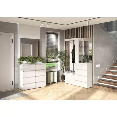 Прихожая Хелен - Комплект 1 - Белый (Стендмебель)